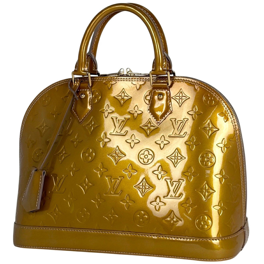 Louis Vuitton Alma handbag Monogram Vernis Beige Cream Poudre
